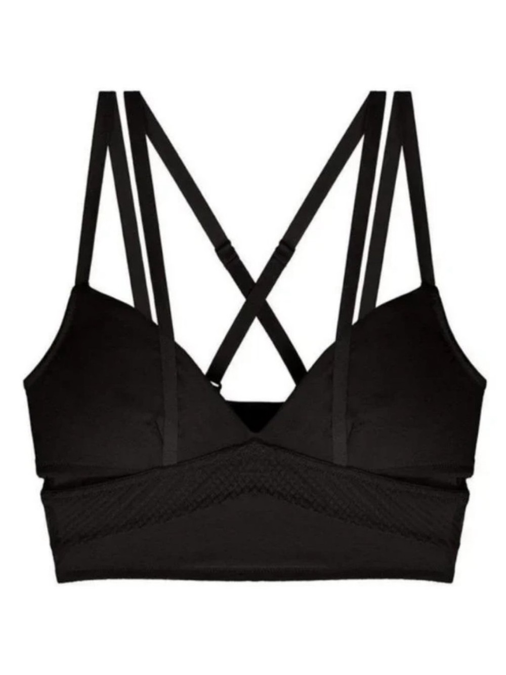 Cosabella Bisou Cami Longline Soft Cup Bralette Bra Black Size Small